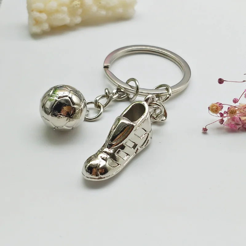 Mini Soccer Shoe And Ball Keychain