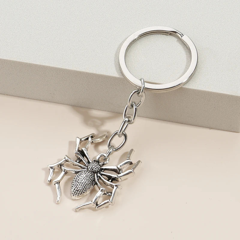 Metal Spider Keychain