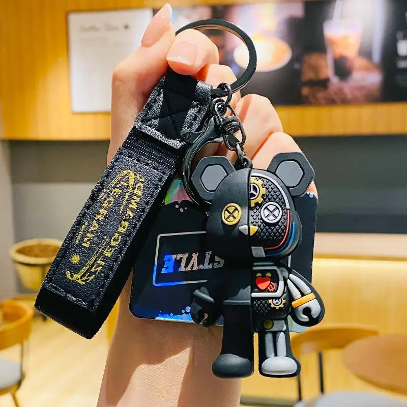 ๐งธ Cyber Bear Keychain โ Futuristic Style with Personality!
