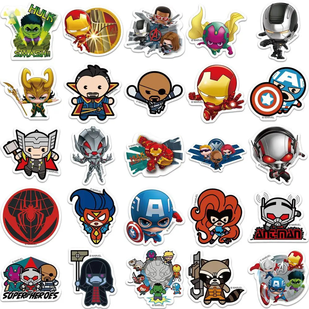 π¦ΈββοΈ Superhero Squad Sticker Pack β 50pcs of Chibi Hero Power! β‘π·