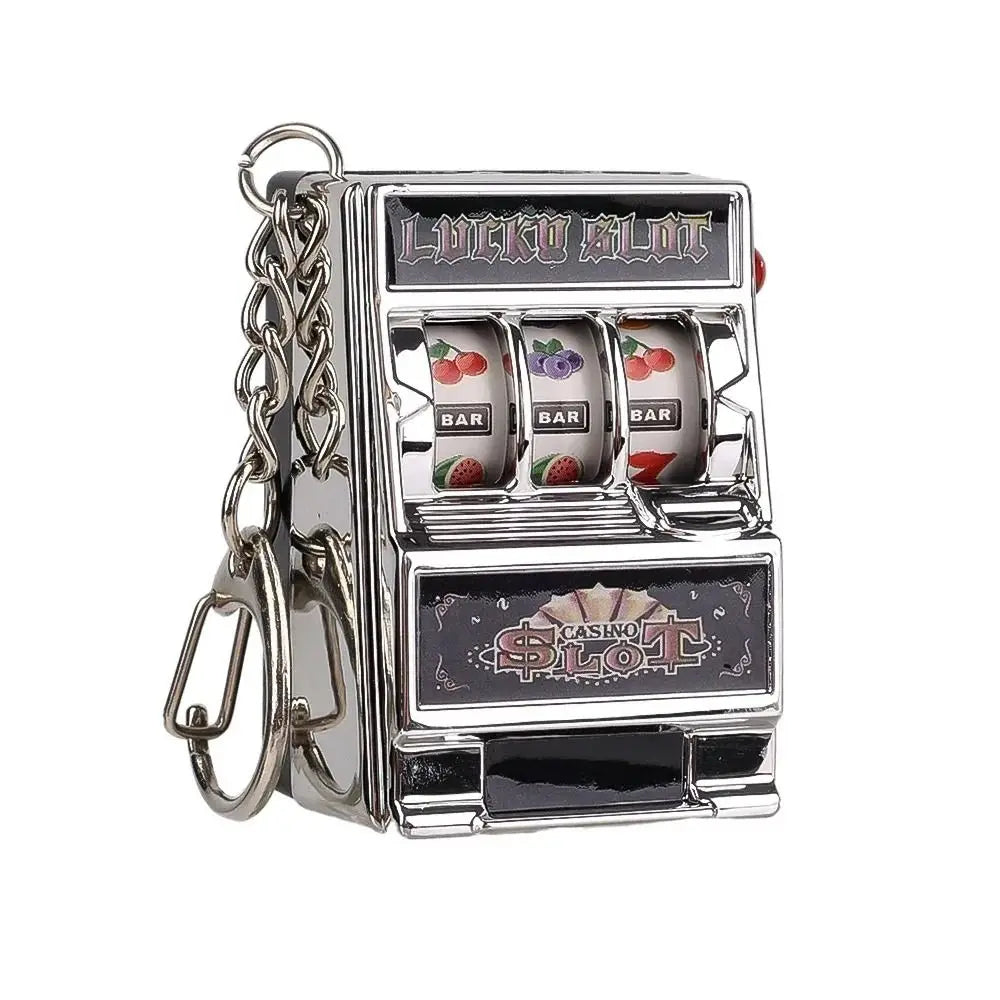 🎰✨ "LuckySpin™ Mini Slot Machine Keychain" ✨🔑