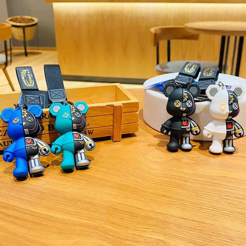 ๐งธ Cyber Bear Keychain โ Futuristic Style with Personality!