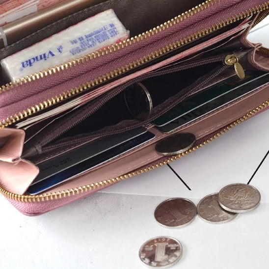 πΈ Elegant Long Zipper Clutch Wallet for Women