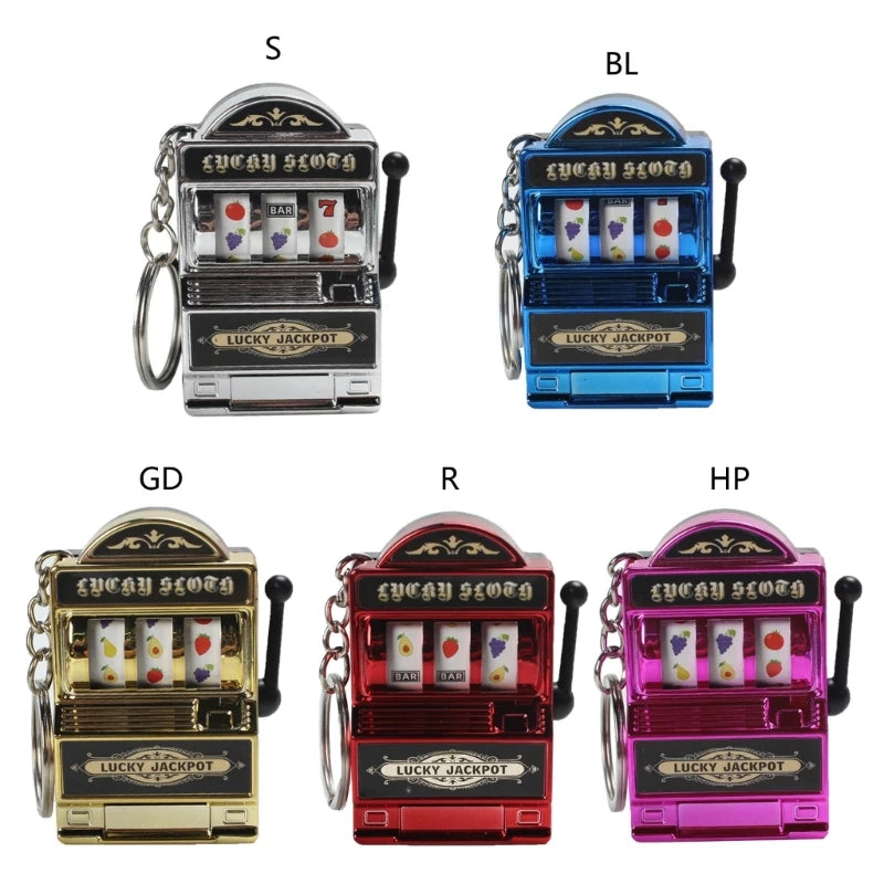 🎰✨ "LuckySpin™ Mini Slot Machine Keychain" ✨🔑