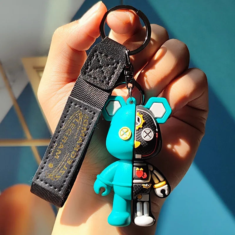 ๐งธ Cyber Bear Keychain โ Futuristic Style with Personality!