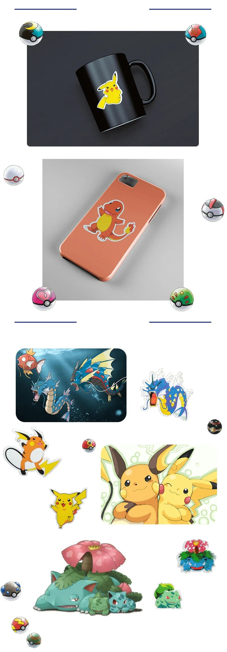 ๐โจ Mega Anime & Gaming Sticker Bundle โ 50pcs โจ๐
