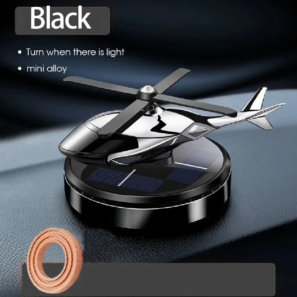 π Solar Car Air Freshener β Helicopter Design | Aromatherapy & Odor Removal