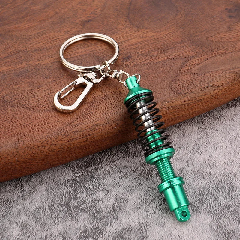 π Mini Shock Absorber Keychain β Functional Suspension Style!