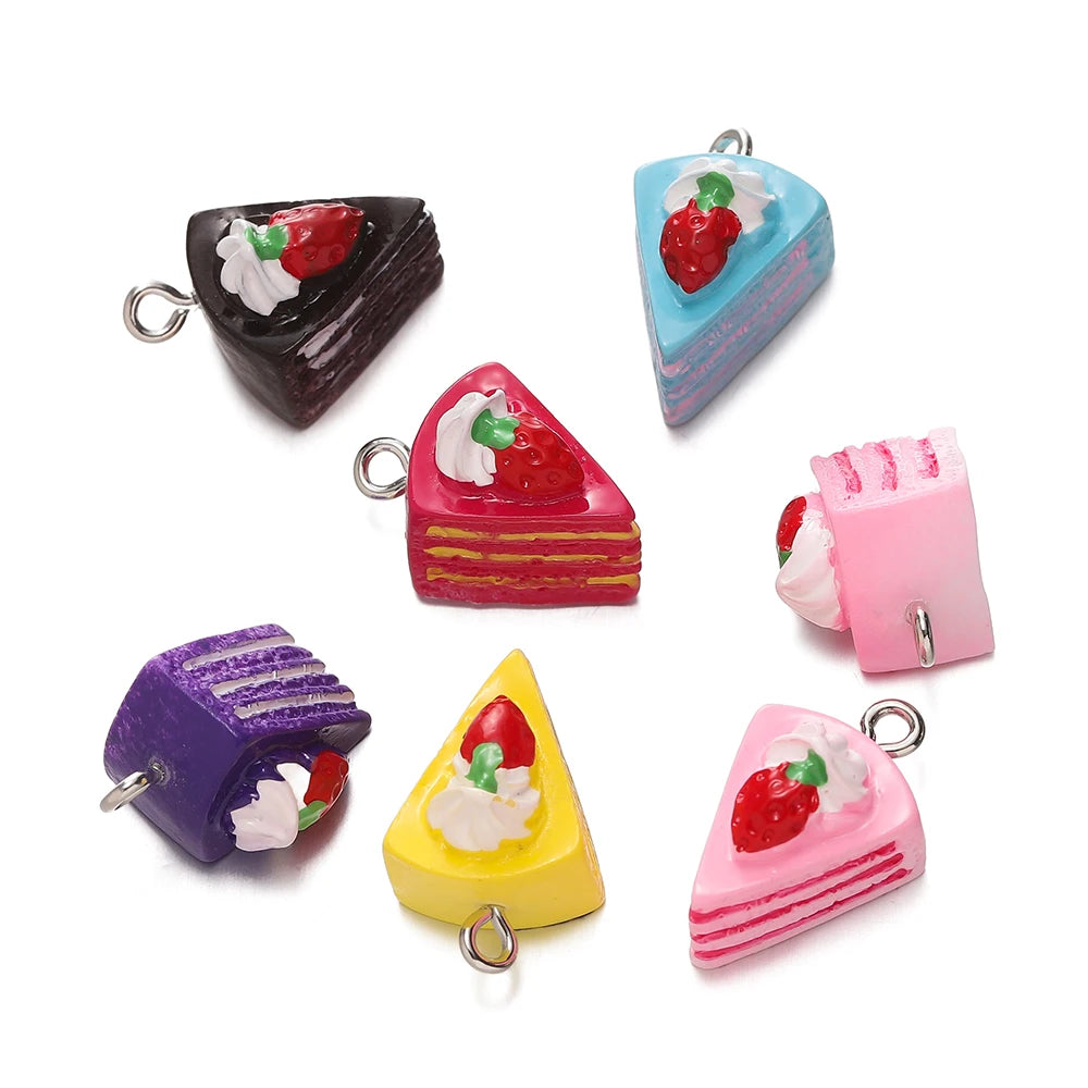 🍰✨Miniature Cake Slice Charms – Sweeten Your Style! ✨🍰