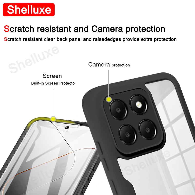 📱Shelluxe 360° Full-Body Magnetic Phone Case – Dual-Sided Glass Protection
