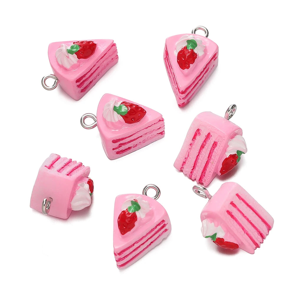 🍰✨Miniature Cake Slice Charms – Sweeten Your Style! ✨🍰