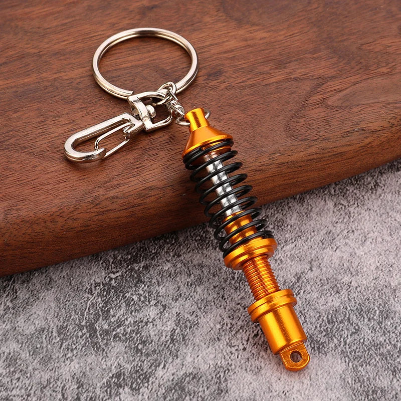 π Mini Shock Absorber Keychain β Functional Suspension Style!