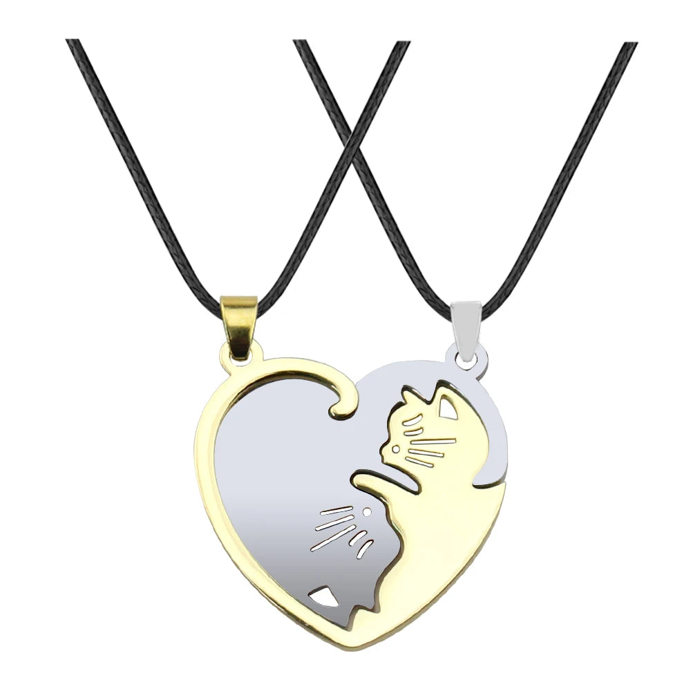 π€π€ Cute Black & White Cats Couple Keychain β For True Love! π±