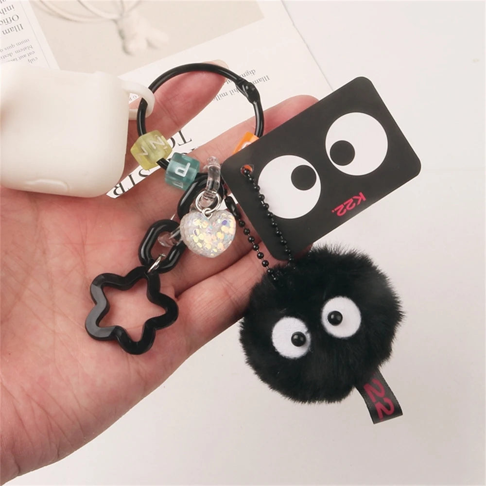 ๐โจ Fluffy Pompom Monster Keychains ๐โญ