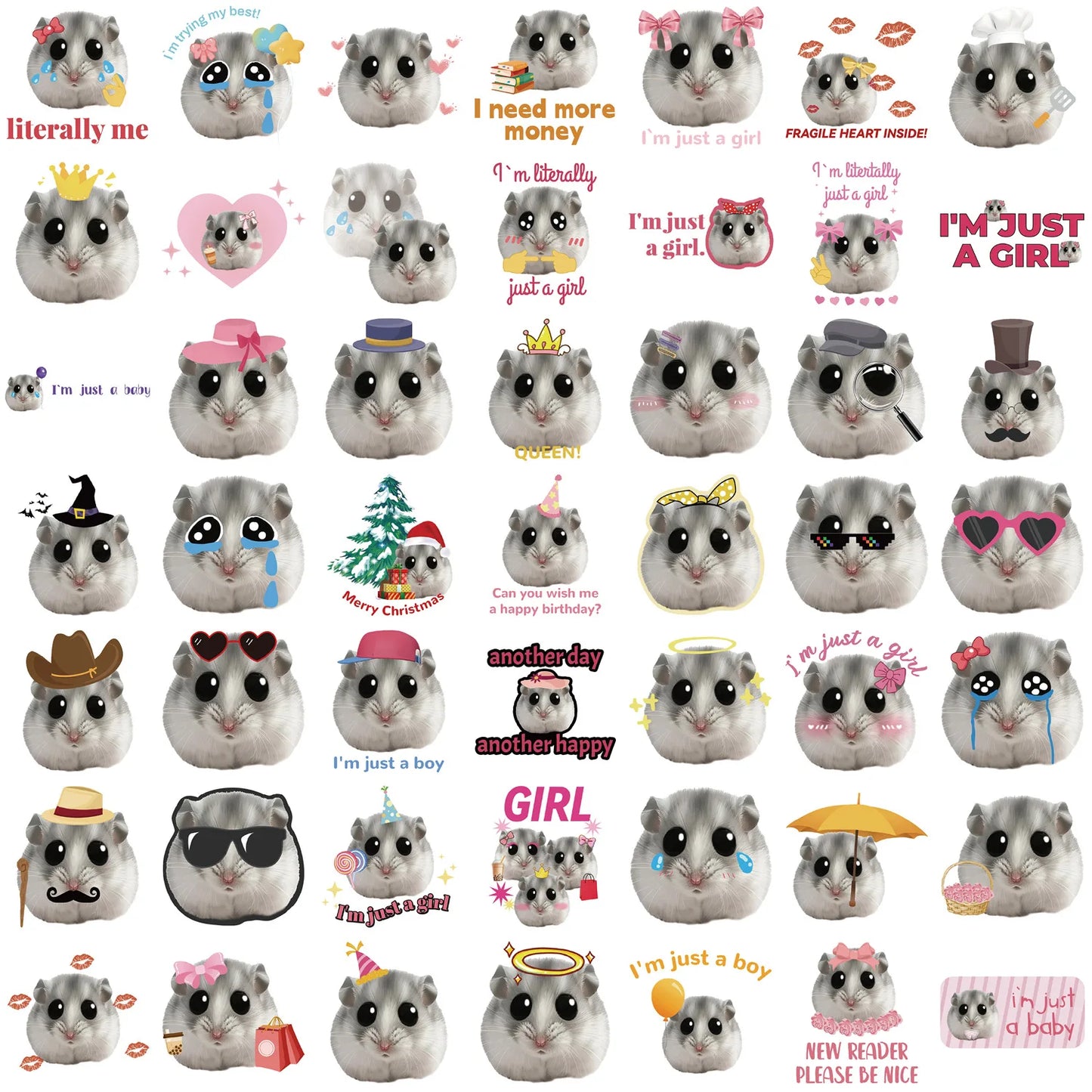 π€£β¨ Funny Meme Animal Sticker Pack β Laughter That Sticks! 50pcs β¨π€£