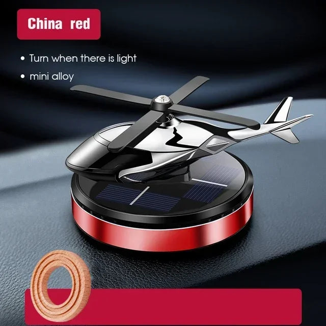 π Solar Car Air Freshener β Helicopter Design | Aromatherapy & Odor Removal