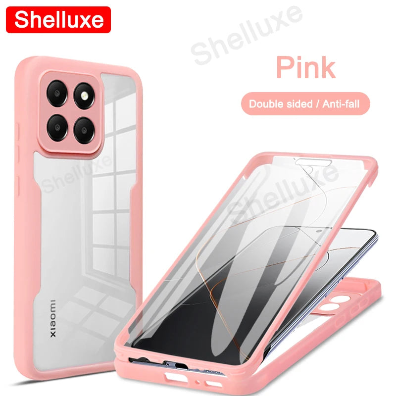 📱Shelluxe 360° Full-Body Magnetic Phone Case – Dual-Sided Glass Protection