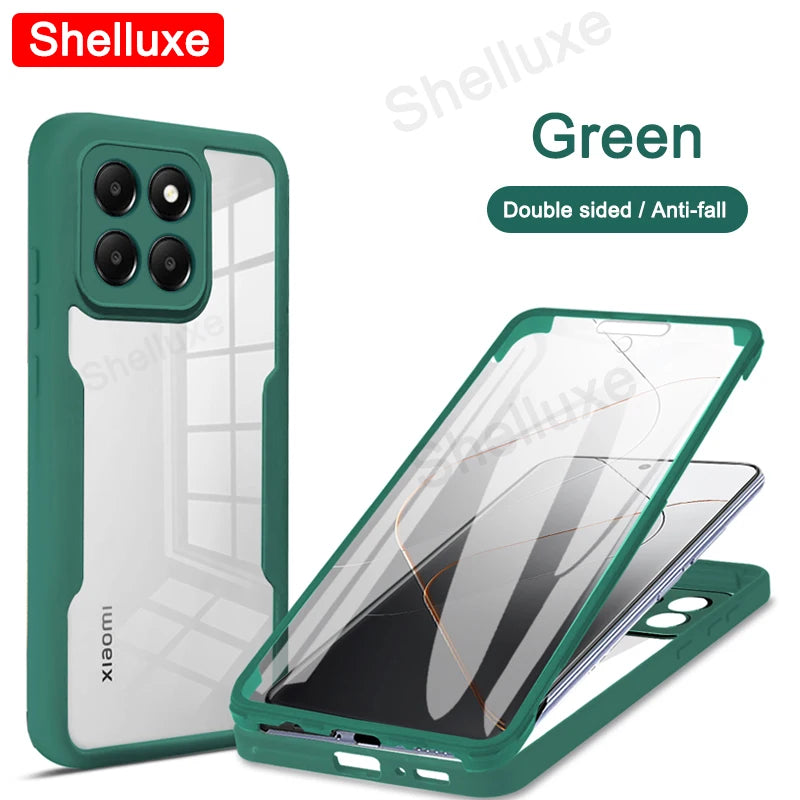 📱Shelluxe 360° Full-Body Magnetic Phone Case – Dual-Sided Glass Protection