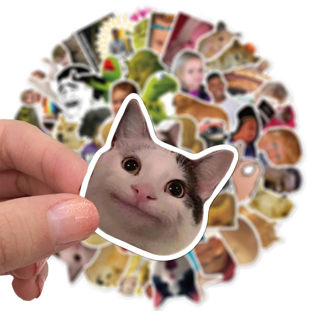 π€£β¨ Funny Meme Animal Sticker Pack β Laughter That Sticks! 50pcs β¨π€£