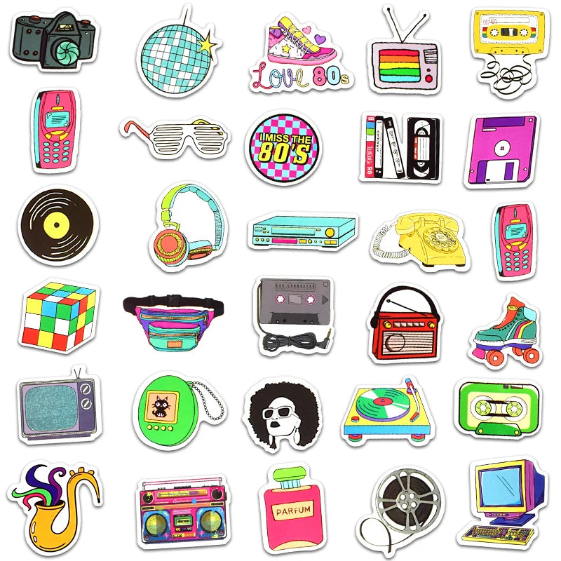 πβ¨ Retro 80s & 90s Sticker Pack β A Blast from the Past! 70pcs β¨π π