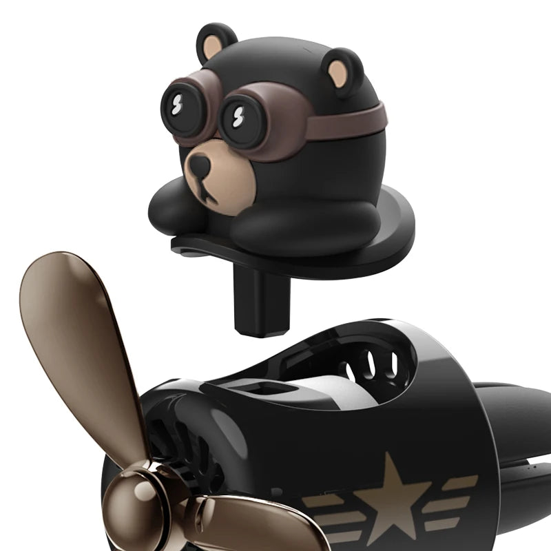 π§ΈβοΈ Cute Bear Car Air Freshener β Propeller Style Vent Clip! ππ¨