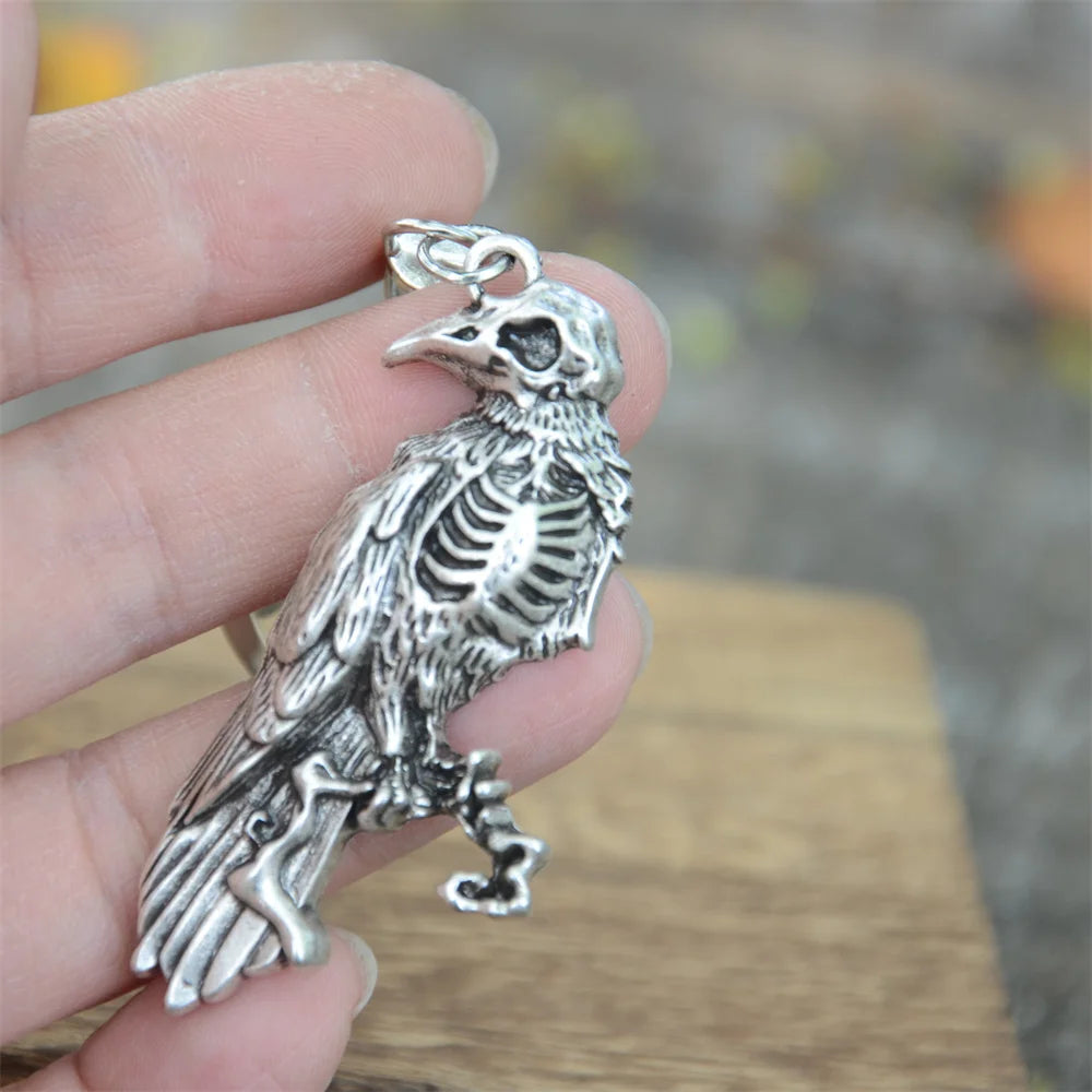 Vintage Crow Charm Keychain