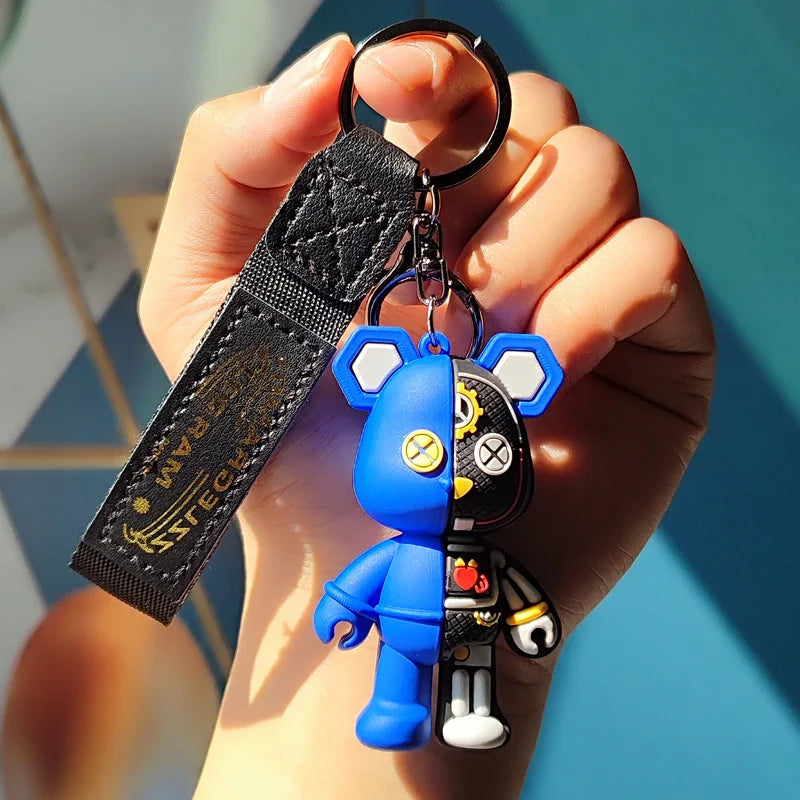 ๐งธ Cyber Bear Keychain โ Futuristic Style with Personality!