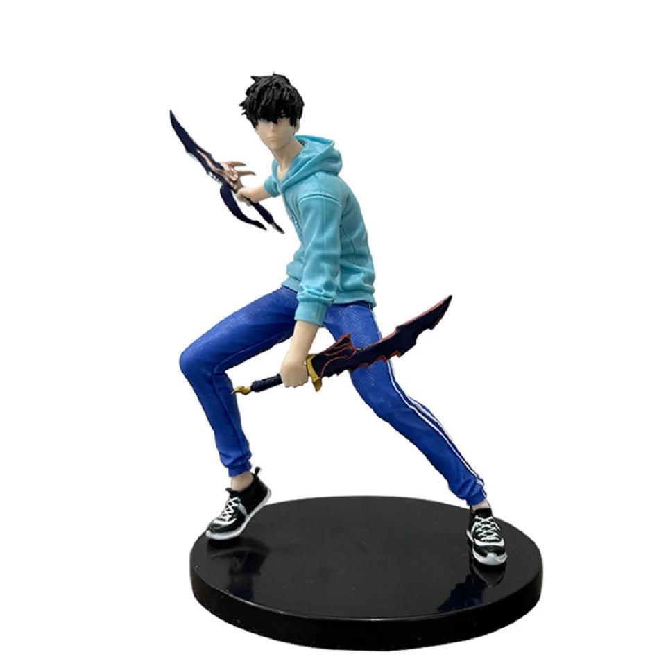 ⚔️ Solo Leveling Anime Figure Set – Sung Jin-Woo & Shadow Soldier 🌑🖤