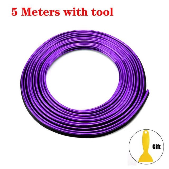 Car Interior & Exterior Decorative Trim Molding – 5M Styling Strip