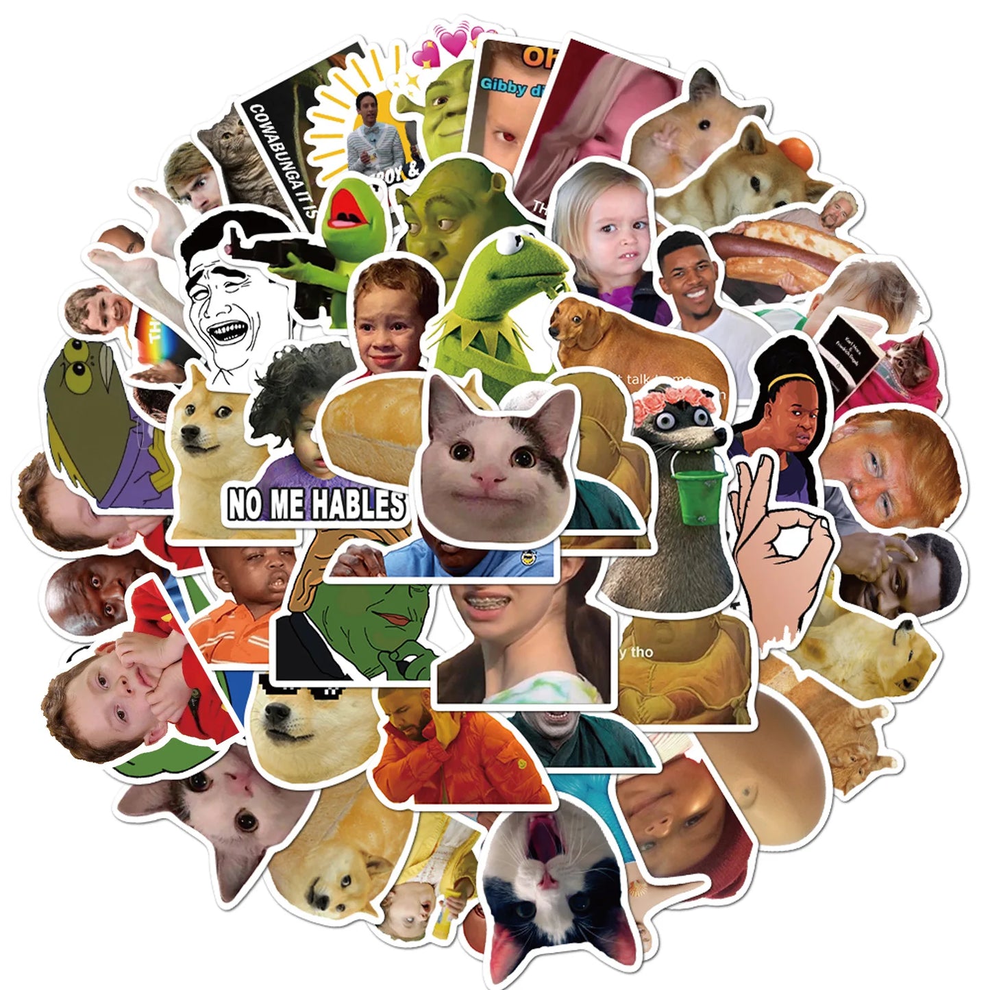 π€£β¨ Funny Meme Animal Sticker Pack β Laughter That Sticks! 50pcs β¨π€£
