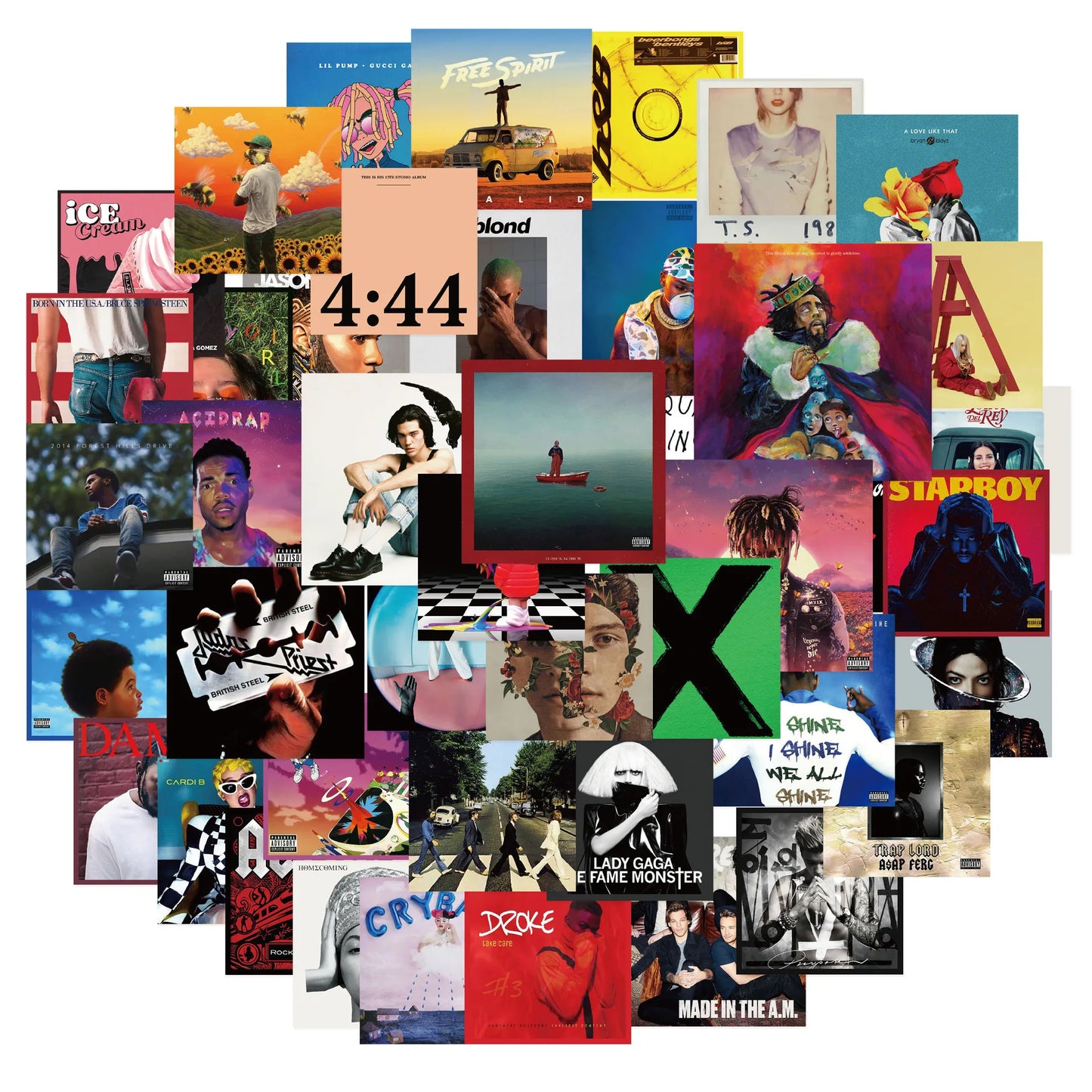 ๐ถ "Retro Vibes Music Collage โ 55-Piece Album Set" ๐ถ