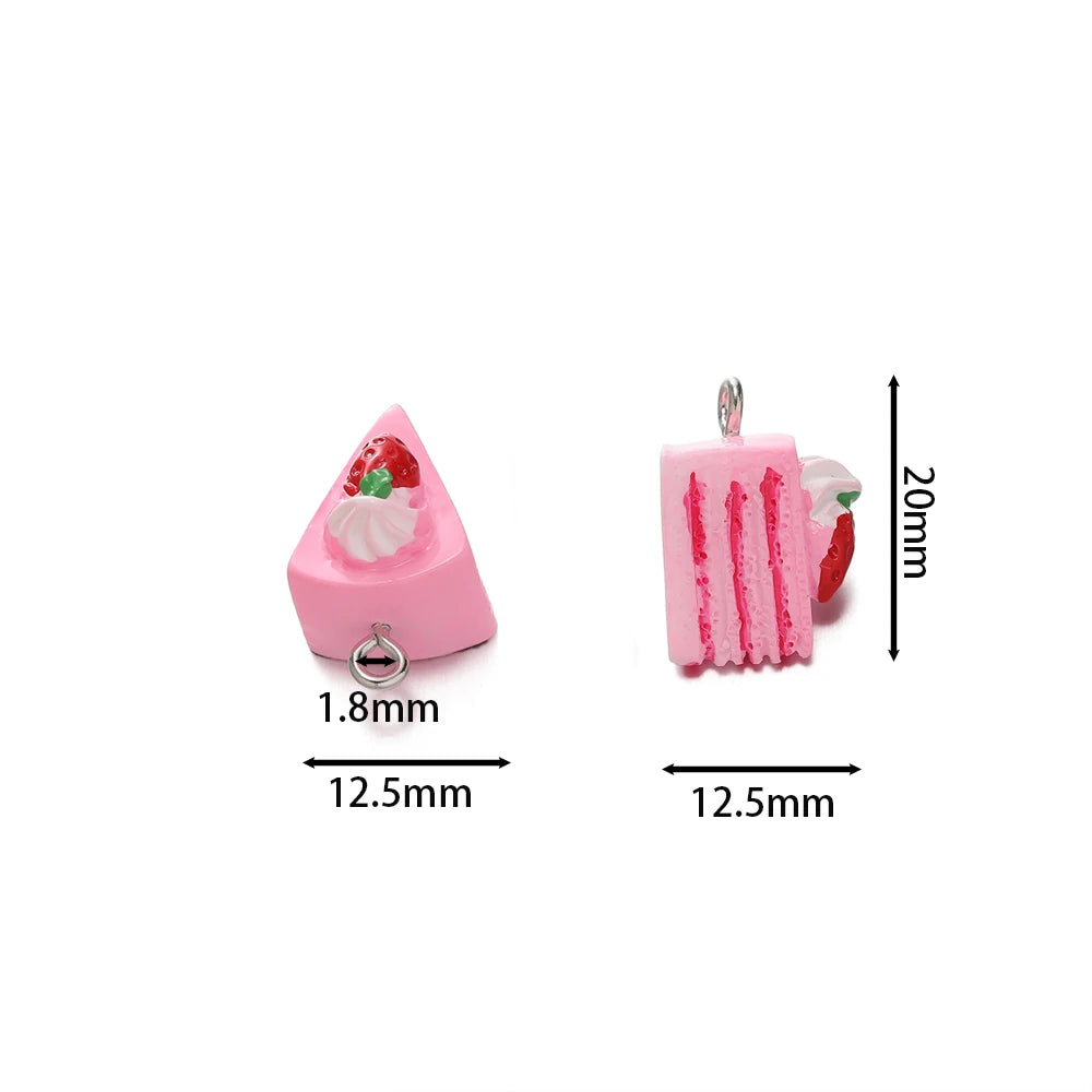 🍰✨Miniature Cake Slice Charms – Sweeten Your Style! ✨🍰