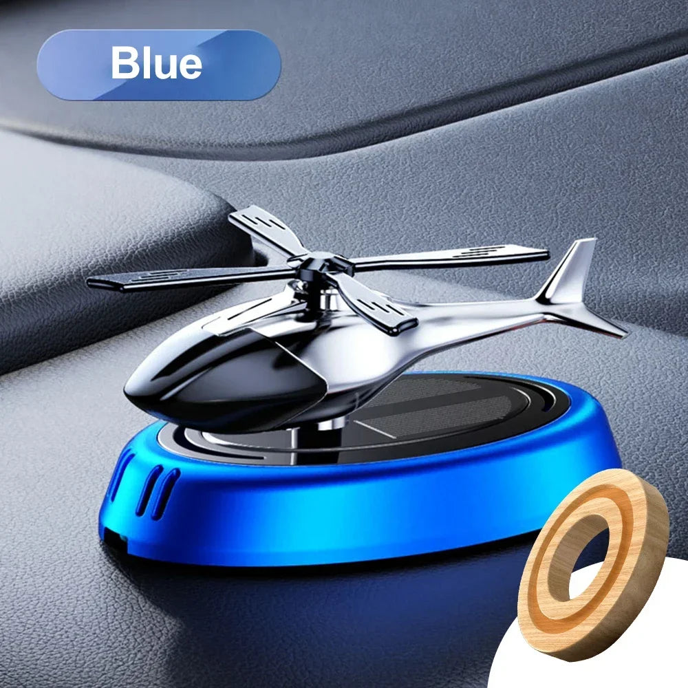 π Solar Car Air Freshener β Helicopter Design | Aromatherapy & Odor Removal