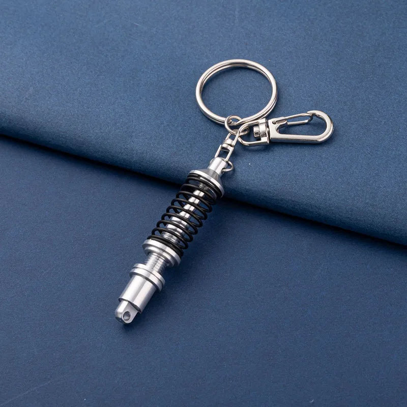 π Mini Shock Absorber Keychain β Functional Suspension Style!