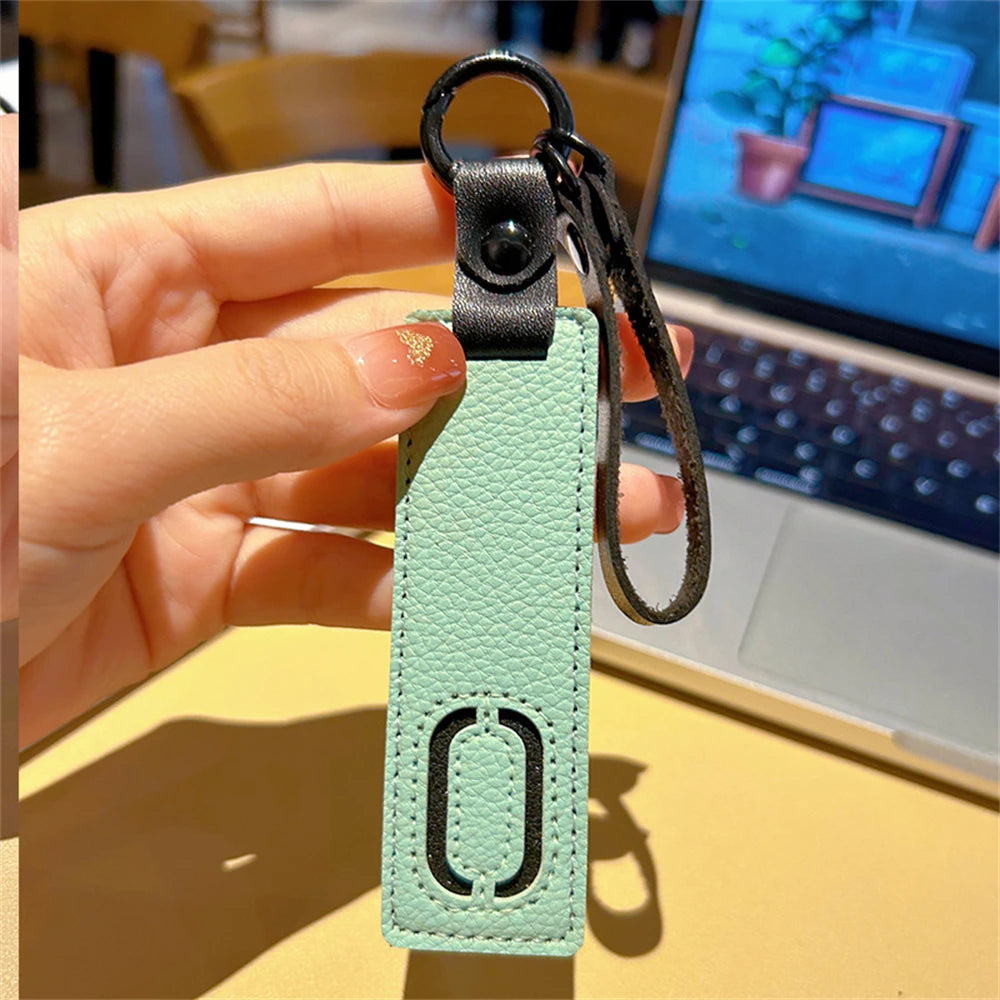 Custom Leather Initial Keychain