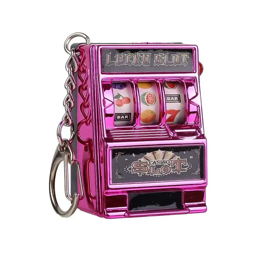 🎰✨ "LuckySpin™ Mini Slot Machine Keychain" ✨🔑