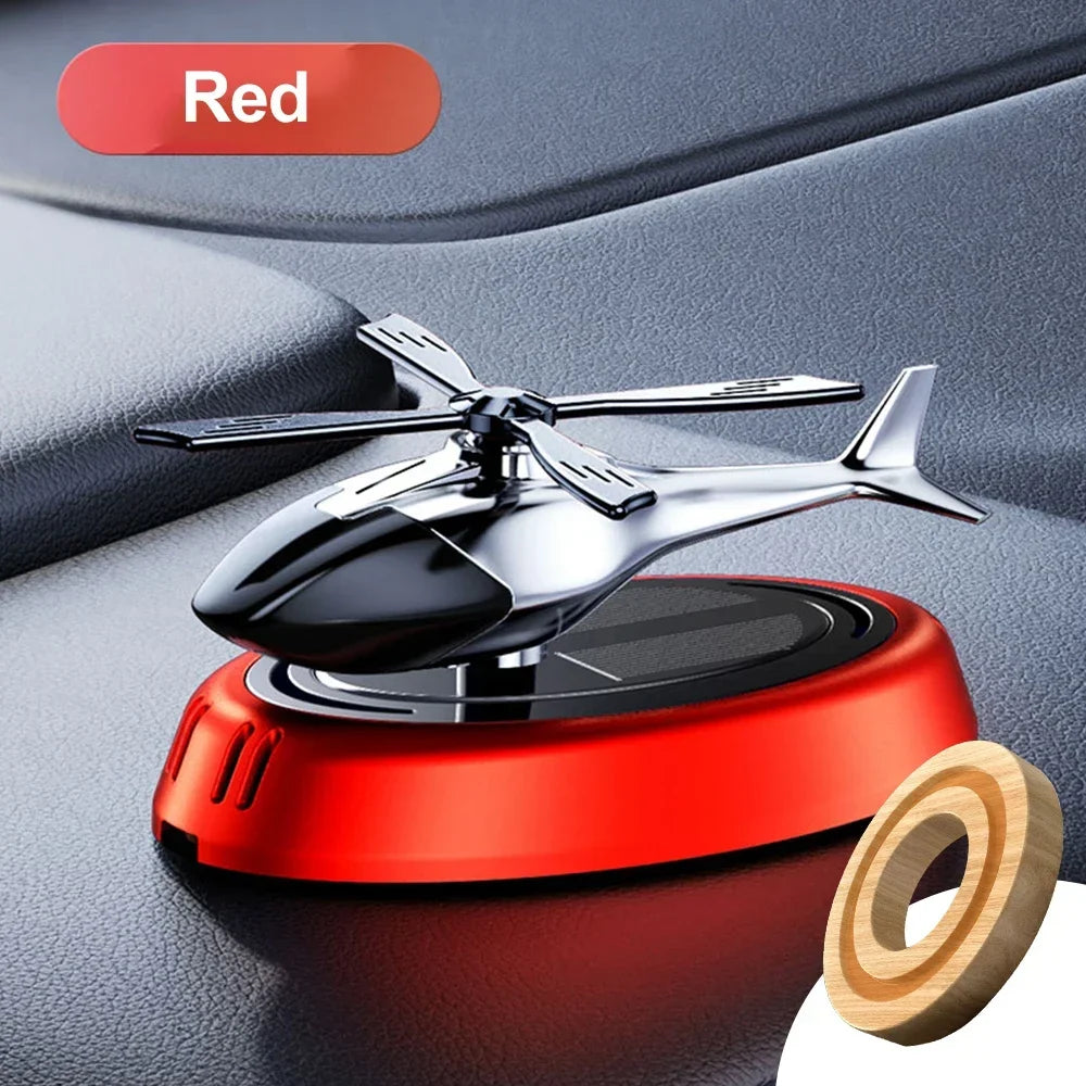 π Solar Car Air Freshener β Helicopter Design | Aromatherapy & Odor Removal