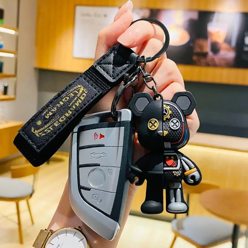 ๐งธ Cyber Bear Keychain โ Futuristic Style with Personality!