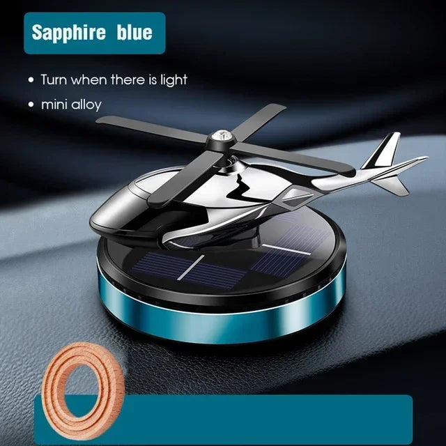 π Solar Car Air Freshener β Helicopter Design | Aromatherapy & Odor Removal