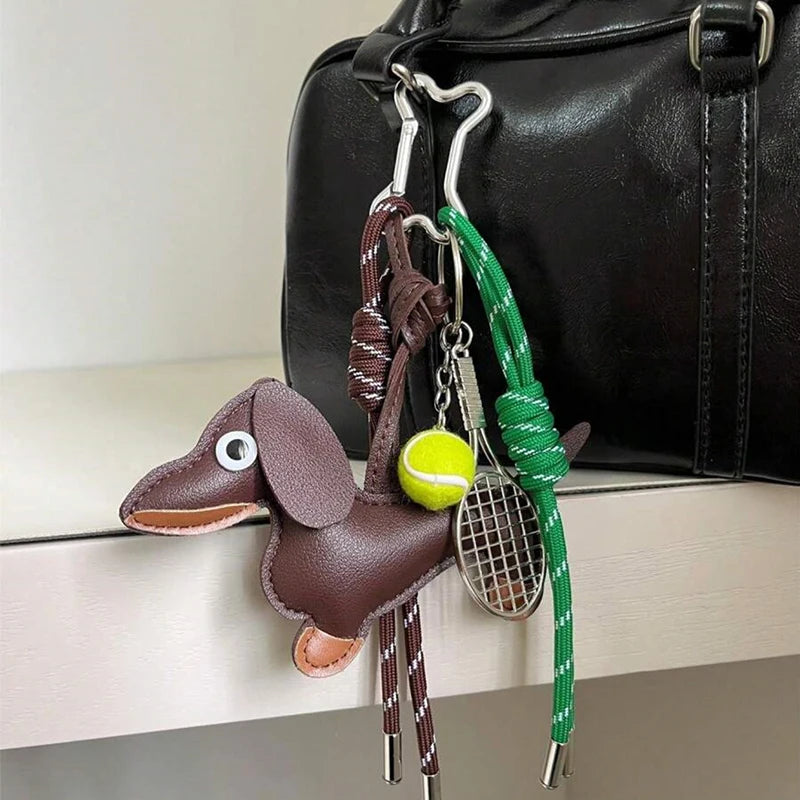 πΆ Cute Dachshund Dog Keychain Lanyard β Funny Pet Bag Charm π