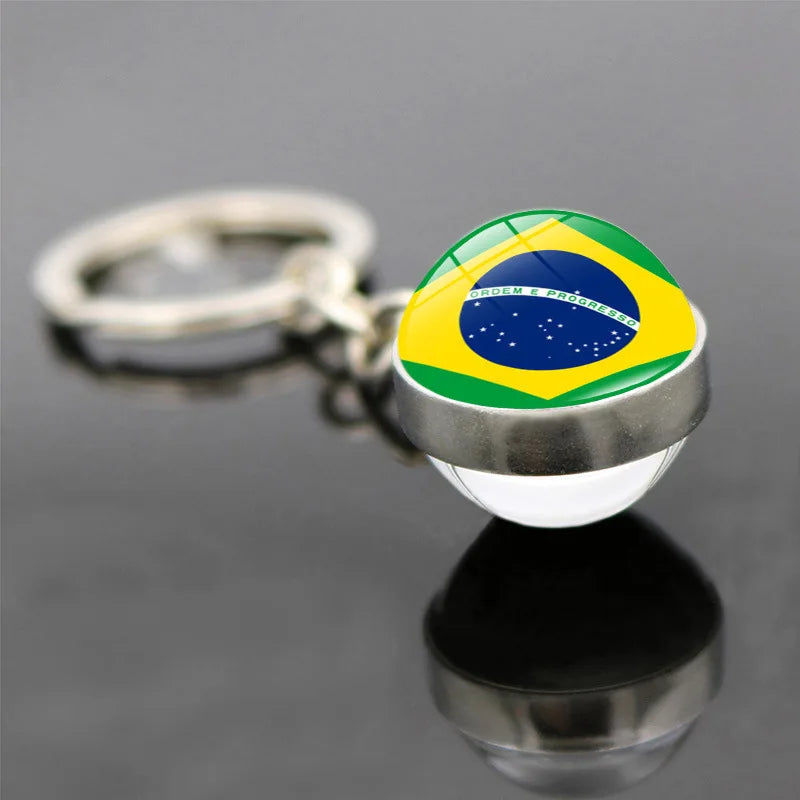 World Flag Keychain