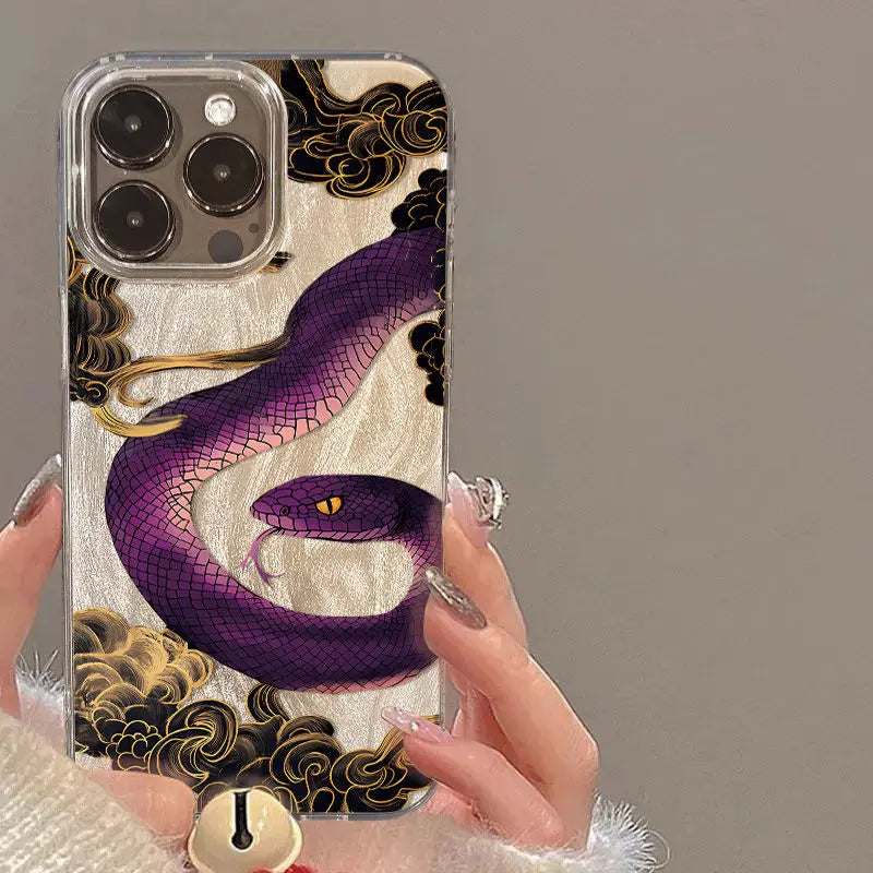 πΈβ¨ Pink Snake iPhone Case β Fierce Meets Floral ππ±