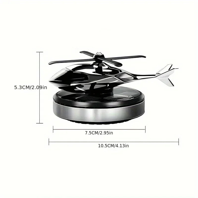 π Solar Car Air Freshener β Helicopter Design | Aromatherapy & Odor Removal