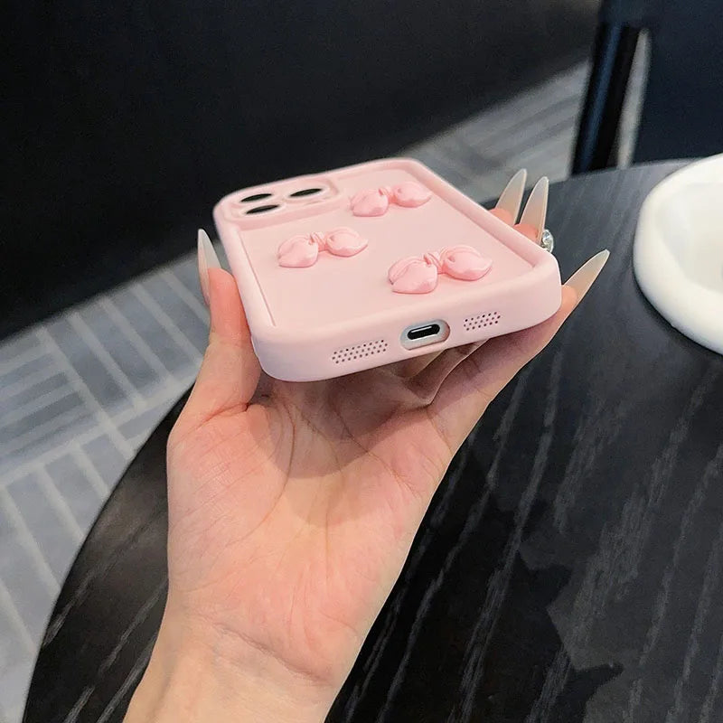 3D Pink Butterfly Silicone Phone Case β Cute & Shockproof π¦π