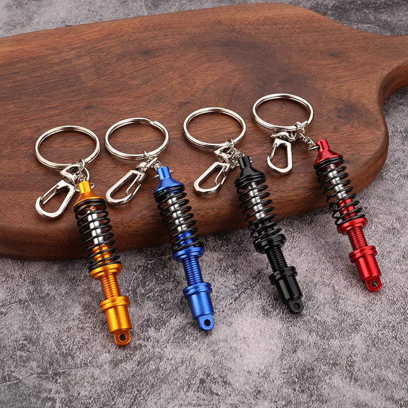 π Mini Shock Absorber Keychain β Functional Suspension Style!