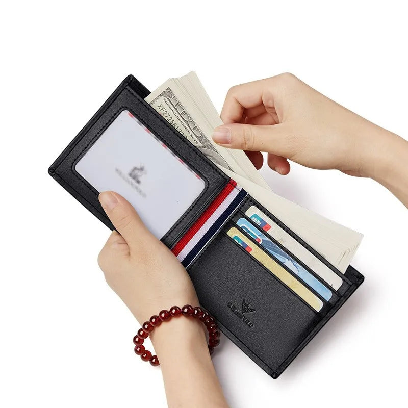 LuxeGuard RFID Leather Wallet