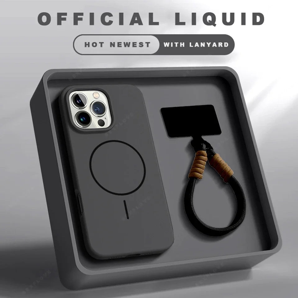 π± Official Liquid Silicone Case with Lanyard β Soft Touch, Strong Grip πΌ