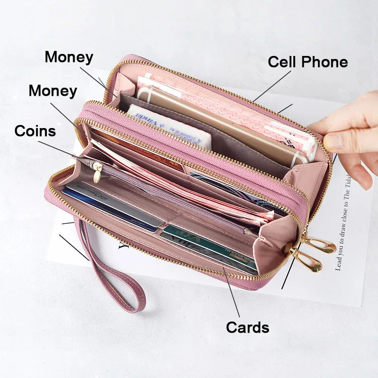 πΈ Elegant Long Zipper Clutch Wallet for Women