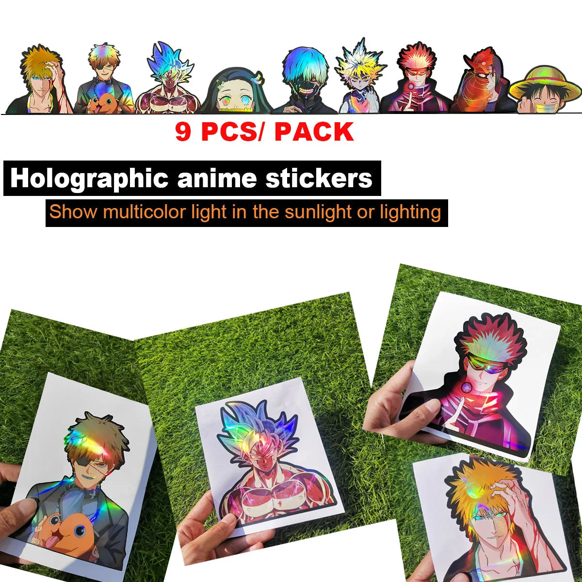 ๐โจ Anime Holographic Sticker Pack โ Epic Edition! โจ๐