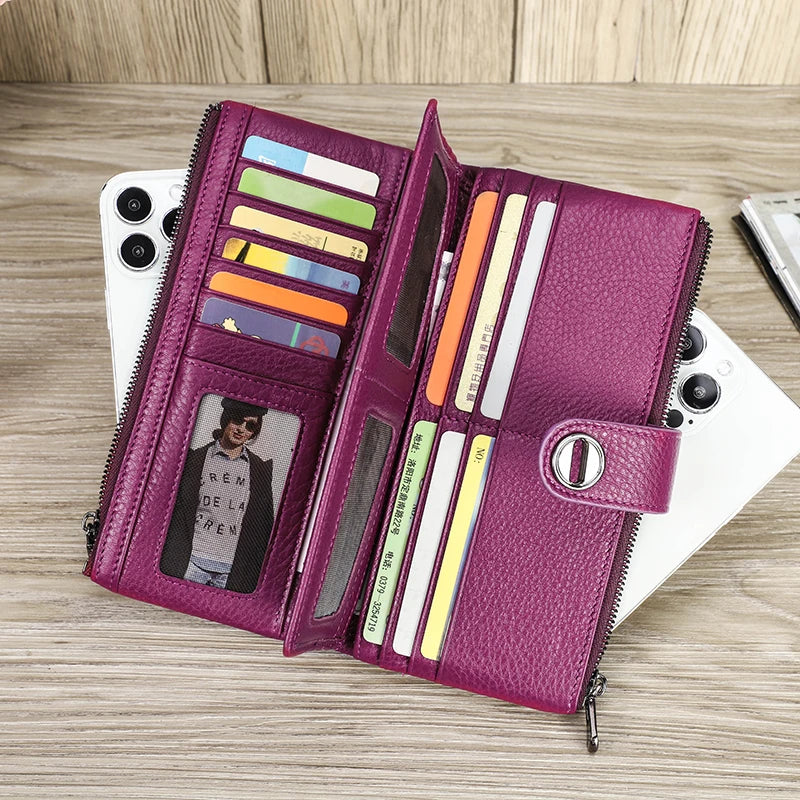 ๐ Luxury Genuine Leather Wallet for Women โ Elegance in Every Detail